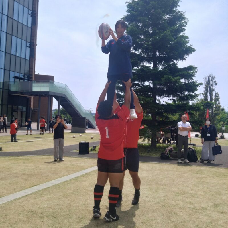 帝京スポーツサポーターの会とラグビー部が学内イベントを実施しました イメージ画像