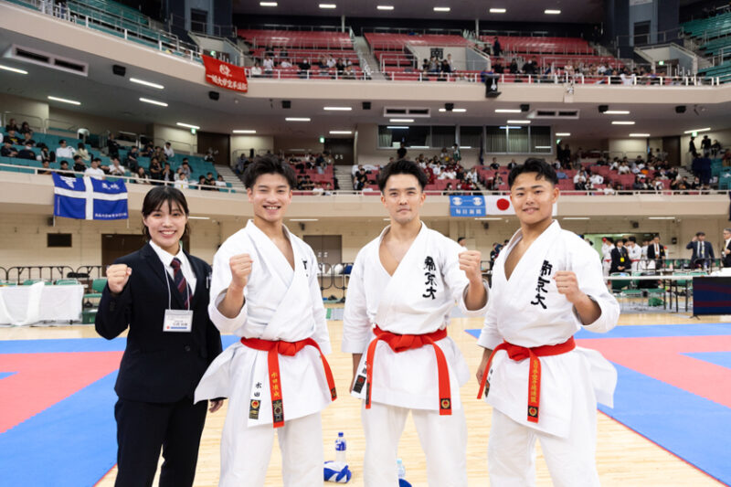 関東大学空手道選手権大会にて男子団体形で優勝しました イメージ画像